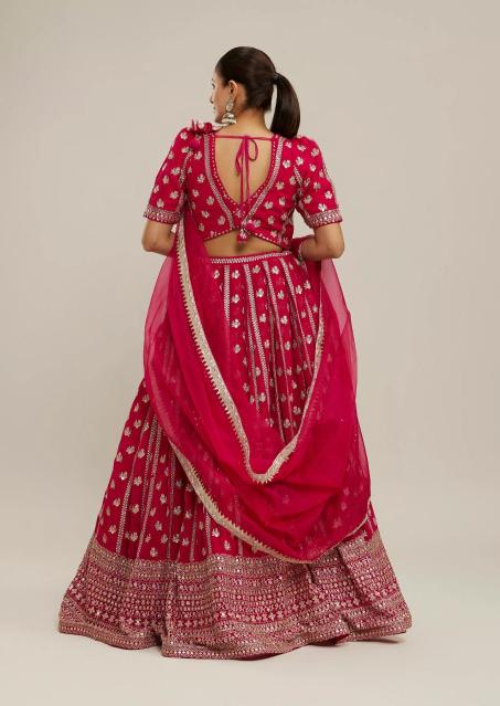 Jf 3390 Faux Georgette Bridal lehenga choli in Bangalore